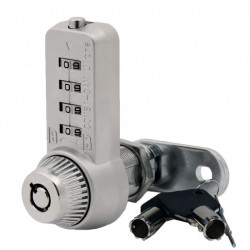 FJM Security 7432-BLK Combi-Cam Ultra Combination Cam Lock with Key Override-Black