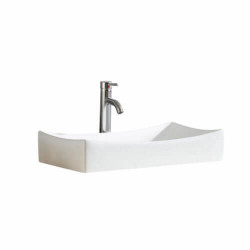 Fine Fixtures VE2618NH Modern Stylized Rectangular Vessel in White – 26” x18”