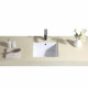 Fine Fixtures VUM1612W Drop-In and Undermount Sink in White – 16” x12”