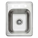  S754S2 Single Bowl Top Mount Stainless Steel Sink