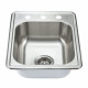 Fine Fixtures S101 Single Bowl Top Mount Stainless Steel Sink - 17” x 22”
