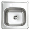 Fine Fixtures S201S Single Bowl Top Mount Stainless Steel Sink - 15" x 15"