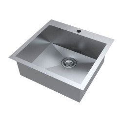 Fine Fixtures S706S2 Single Bowl Top Mount Stainless Steel Sink - 25" x 22"