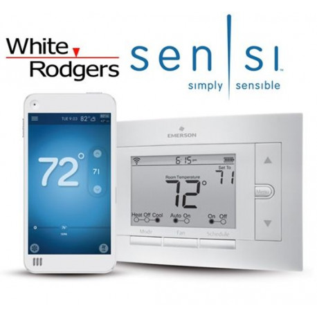 Chatham Brass 1F87U-42WF Heat/Cool Remote System Access from Smartphone, Tablet or PC, Sensi Wi-fi Thermostat