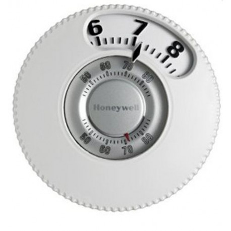 Chatham Brass T87N1026 Easy to See 1-Heat/1-Cool Round, Honeywell Low Voltage Controls, White