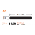  48A6 Adjustable Threshold, Aluminum Plate 3/16" x 1 1/2"