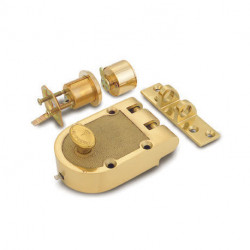 MUL-T-Lock 008J-JPSTD1 Single Cylinder Jimmy Proof Lock w/ Rim Cylinder, includes Card & 2 Cut Keys