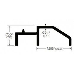 ZERO 168 Adjustable Threshold Rest, 3/4"