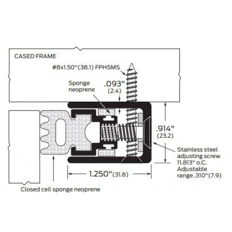 ZERO 170AA/BK/D/G Adjustable Sound Seal - Gasketing