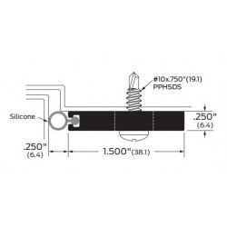 ZERO 472 Head & Jamb Gasketing, Security Seal/Neoprene