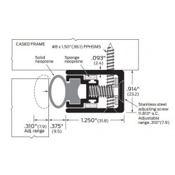 ZERO 770AA/BK/D/G Adjustable Sound Seal/ Neoprene - Gasketing