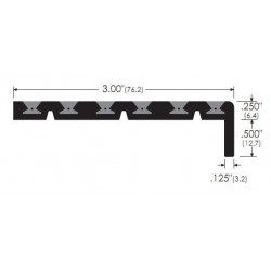 ZERO 2673A/BK/D/G/B 3"(76.2) Traction Tread Nosing-Rubber