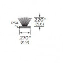 ZERO 137P Polypropylene Pile w/ PSA, .270" Wide x .250" High