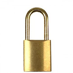 FJM Security B100-ASP 1" Padlock,Keyed Alike,Brass Shackle