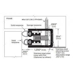 ZERO 7770N Elongated Bulb Seal - Neoprene, .32" Wide