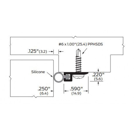 ZERO 8303S-BK 1/4" Bulb Seal-Silicone