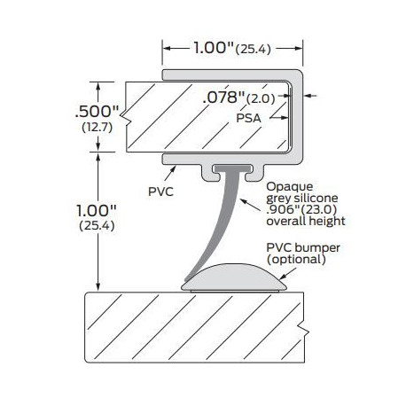 ZERO 9137-PSA PVC/Neoprene for Sliding Glass Doors