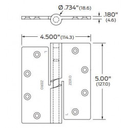 ZERO Z953 Stainless Steel Cam Lift- (630) 5" x 4.5" x .180"