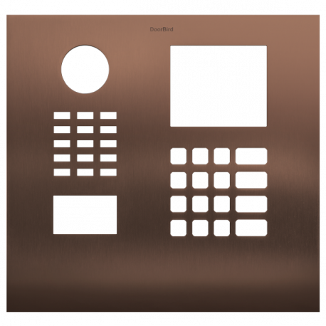 DoorBird D21DKH Front Panel, Stainless Steel V4A, Brushed, PVD Coating with Bronze-Finish