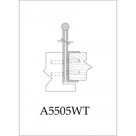 ABH A5505WT Stainless Steel Pin and Barrel Hinge, Full Concealed