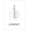 ABH A5505WT95 Stainless Steel Pin and Barrel Hinge, Full Concealed