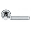 Valli & H 4742 RP PCY 26/32D Valli H 4742 Round Rosette Door Lever, Polished Chrome/Satin Stainless