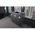  VA1818LLW-W-LW-R-CGRef 4-CST-WB-GNG-MAG-2 Valuta Painted Steel Body Waste Receptacle