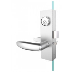 Accurate Lock & Hardware G16 Centered Glass Patch Mortise Set, Narrow 1-1/8" Backset, 1/2" Door