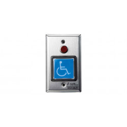 Alarm Controls TS-5T 2” Square, Blue Illuminated Push Button, SPDT, 1A Contacts, “ADA SYMBOL”