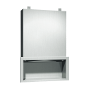 ASI 0436 All Purpose Cabinet (Concealed Body For Mounting Behind Mirrors) – Shelves And Towel Dispenser – Recessed
