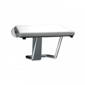 ASI 8204 Folding Shower Seat, Rectangular Solid Phenolic Seat – 33" Wide, White, Ada