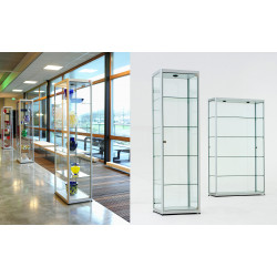 Magnuson VA0 Pictor Showcase With Tempered Glass,1 Door With Cylinder Lock With Locking Cabinet