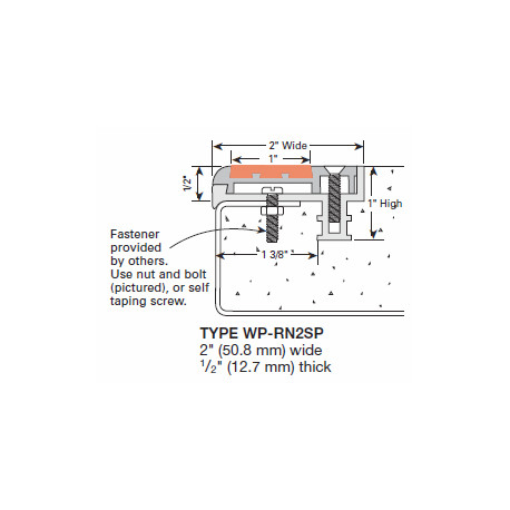 Wooster WP-RN2-SP Profiles For New Concrete Stairs 1/2" Thick Two Stage Sections