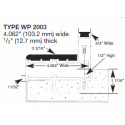  WP20031WH-9 Profiles For New Concrete Stairs 5/8" Thick 4 1/16" Width Two Stage Sections