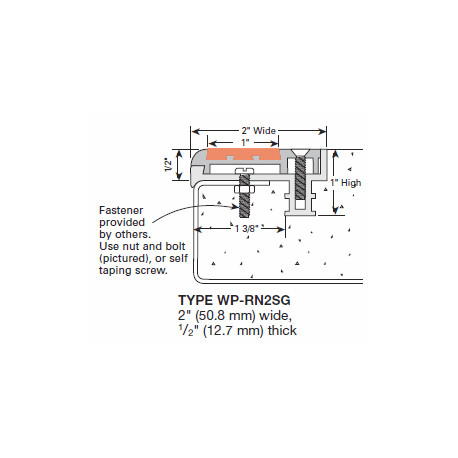 Wooster WP-RN2-SG Profiles For New Concrete Stairs And For Steel Pan 1/2" Thick Two Stage Sections