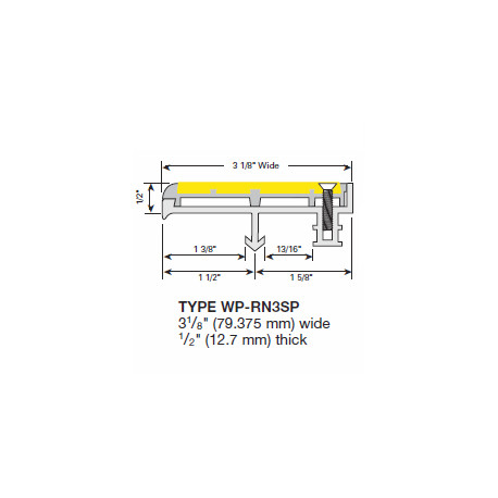 Wooster WP-RN3-SP-B Profiles For New Concrete Stairs Two Stage Sections Insert Only