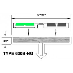 Wooster 630B-NG-NO Niteglow (Glow in the Dark) Two Stage Section 3 1/4" Wide 7/32" Thick (No Wood Insert)