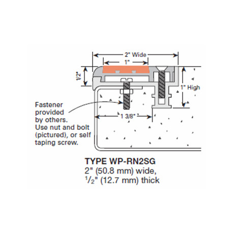 Wooster WP-RN2-SGB Profiles For New Concrete Stairs And For Steel Pan Two Stage Sections Insert Only