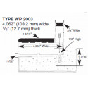 Wooster WP2003-NO Profiles For New Concrete Stairs 5/8" Thick Two Stage Sections