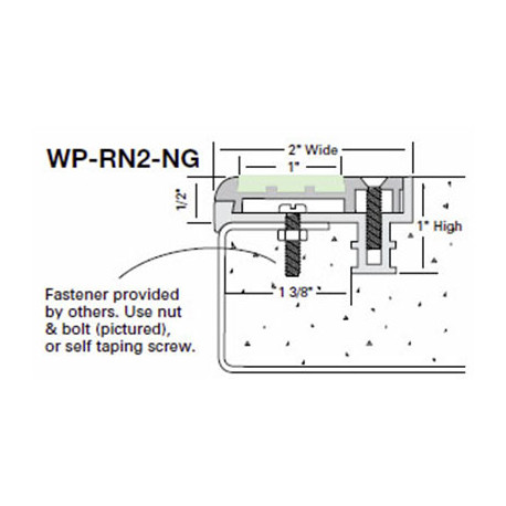 Wooster WP-RN2-NG-NO Two Stage Section 2" Wide 1/2" Thick