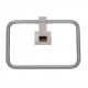 JVJ Hardware 2 Milan Series Squared Towel Ring Composition Zinc & Stainless Steel