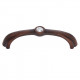 JVJ Hardware 73112 Classic Collection Old World Bronze Finish 96 mm c/c Pull with Acrylic Inset, Composition Zamac