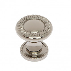 JVJ Hardware 31 mm Classic Collection Rope Knob w/Back Plate