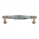 JVJ Hardware 30 Pure Elegance Collection Faceted 31% Leaded Smoked Crystal Pull, Composition Leaded Crystal and Solid Brass