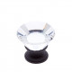 JVJ Hardware 33 Pure Elegance Collection Faceted Flat Top 31% Leaded Crystal Knob, Composition Leaded Crystal and Solid Brass