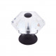 JVJ Hardware 34 Pure Elegance Collection Faceted 6 Sided 31% Leaded Crystal Knob, Composition Leaded Crystal and Solid Brass