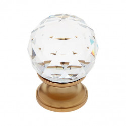 JVJ Hardware 30 mm Pure Elegance Collection Round Faceted 31% Leaded Crystal Knob