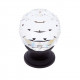 JVJ Hardware 35 Pure Elegance Collection Faceted Flat Top 31% Leaded Crystal Knob, Composition Leaded Crystal and Solid Brass