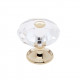 JVJ Hardware 36 Pure Elegance Collection Faceted 31% Leaded Crystal Knob With Cap,Composition Leaded Crystal and Solid Brass