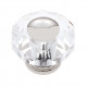 JVJ Hardware 38 Pure Elegance Collection Faceted 31% Leaded Crystal Knob With Cap,Composition Leaded Crystal and Solid Brass